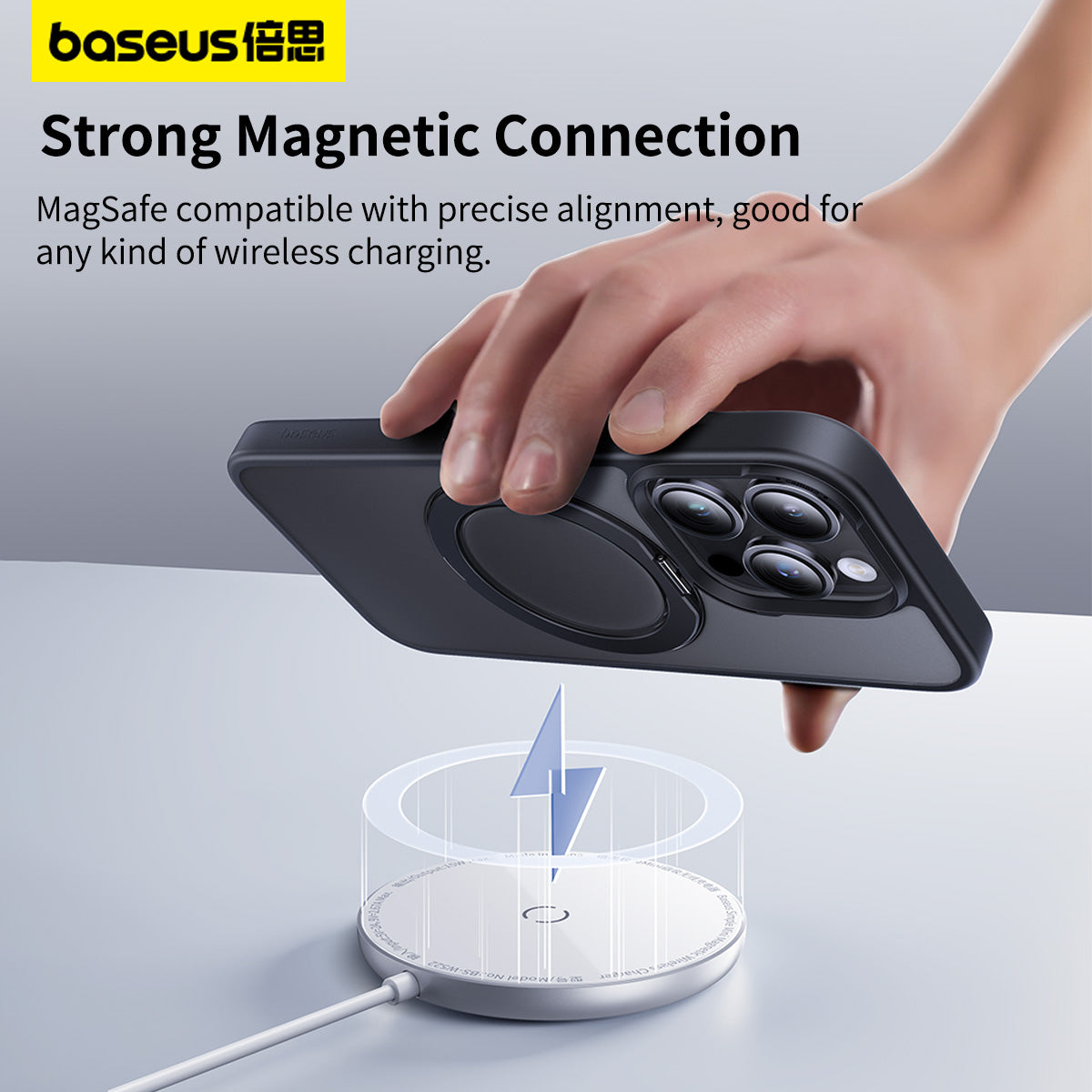 Baseus IPhone 15 Pro Max CyberLoop Magnetic Phone Case for iP 15 Frosted Black