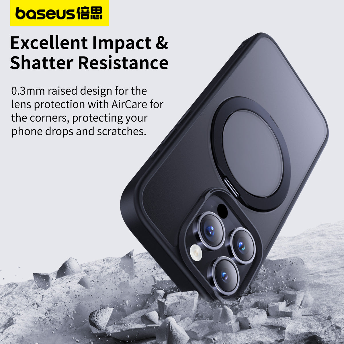 Baseus IPhone 15 Pro Max CyberLoop Magnetic Phone Case for iP 15 Frosted Black