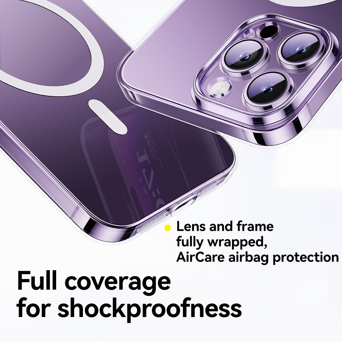 Baseus iPhone 15 Lucent Magnetic Phone Case Magsafe Magnetic Design Lens Protection Dustproof For iPhone 15 Pro Max