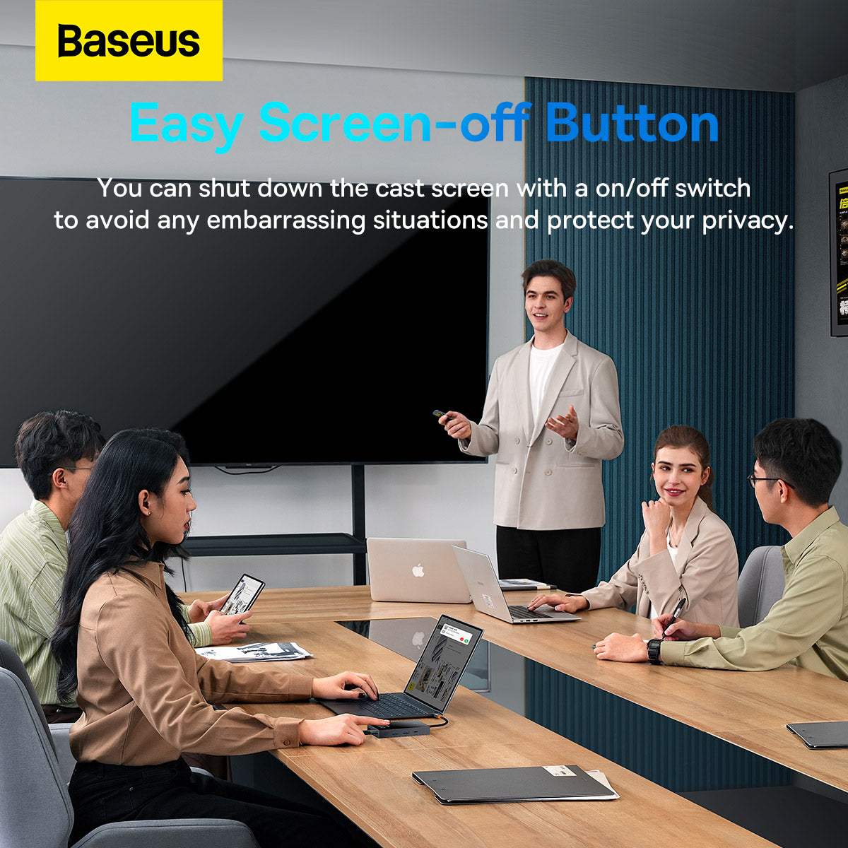 Baseus PioneerJoy Type-C HUB Adapter Gray HDMI (4K 60Hz) DP (8K 30Hz) VGA (1080p 60Hz) USB 3.0 SD TF RJ45 PD 100W For Laptop Notebook Focus Series