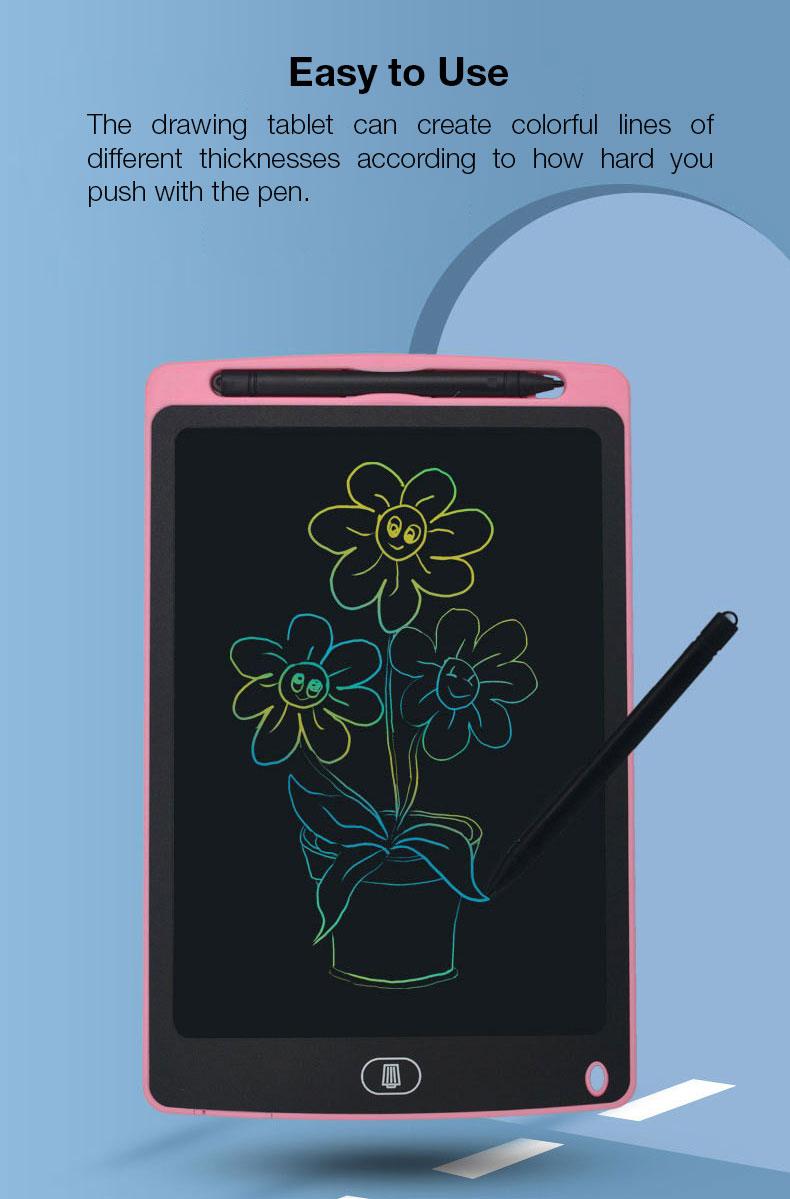 GXM LCD Writing Tablet Board 8.5 12 16 inch Draw Sensitively and Delicately comes with a writing pen easy to operate and clean for children