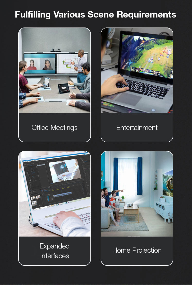 GXM 12 IN 1 USB-C Multi-function Hub 2x HDMI RJ45 LAN Type-C PD Charging TF SD Card Slot 3x USB Laptop Phone UC601