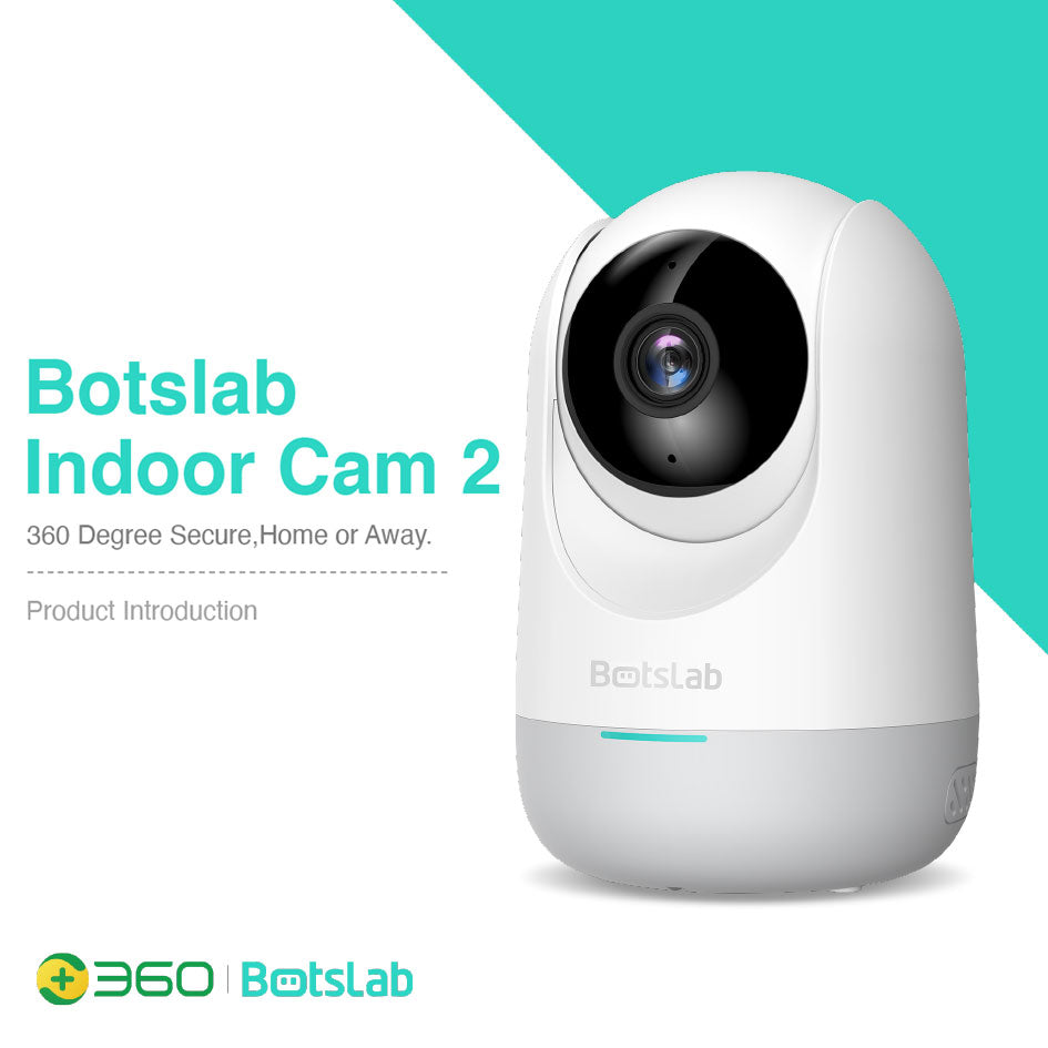 Botslab C211 Pan Tilt Wifi 360 IP Camera CCTV Home Security Camera 2K 355° Two-way Audio Baby Monitor Motion Detection Night Vision Apps Control