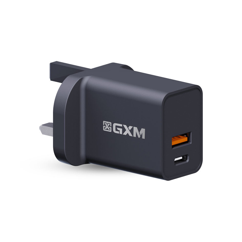 GXM 30W Safety Mark Fast Charging Charger 1xType C 1xUSB Fast Charge Wall Charger Adapter Wall Charger 230083-24