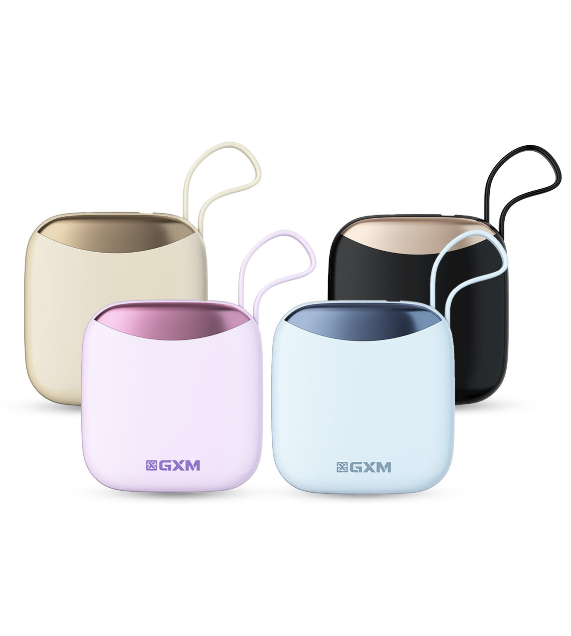 GXM 35W Portable Power Bank Fast Charging Charge 4 devices simultaneously Built-in Type-C Lighlning Cable