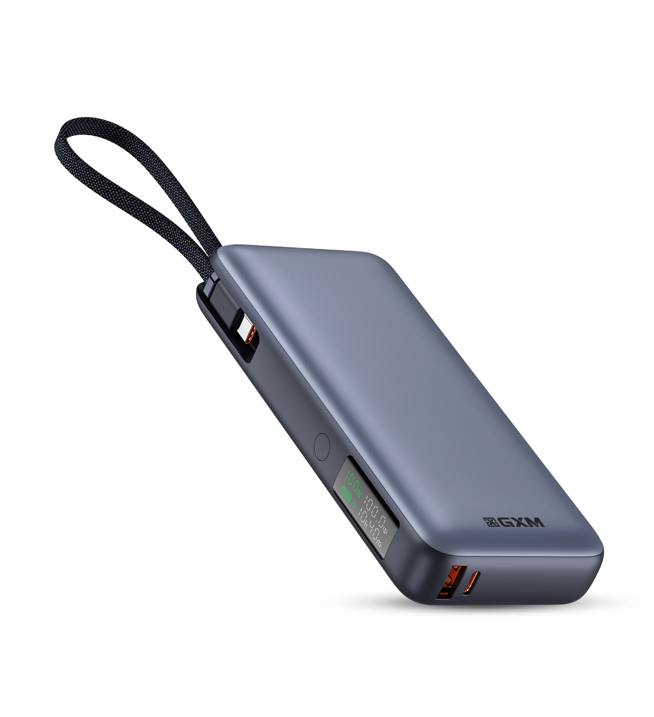 GXM 130W Power Bank with Built-in Type-C Cable Laptop Phone Tablet Charging Bring on Flight Travelling