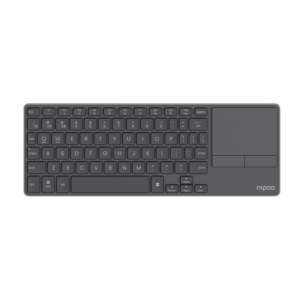 Rapoo E900T Wireless Keyboard with Touchpad | Bluetooth 5.0 / 4.0 & 2.4GHz | Multi-Device | Windows & macOS