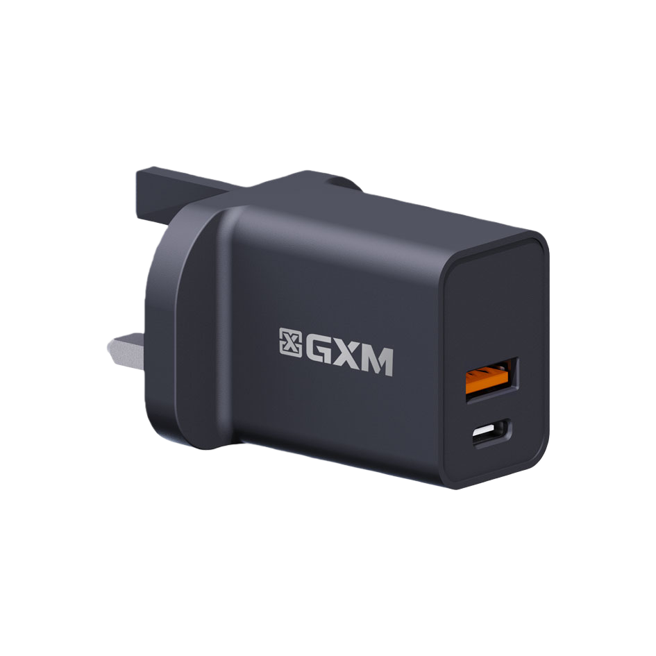 GXM 30W PD Fast Charger AC-3001 – Dual Port USB-C & USB-A with 12-Month SG Warranty