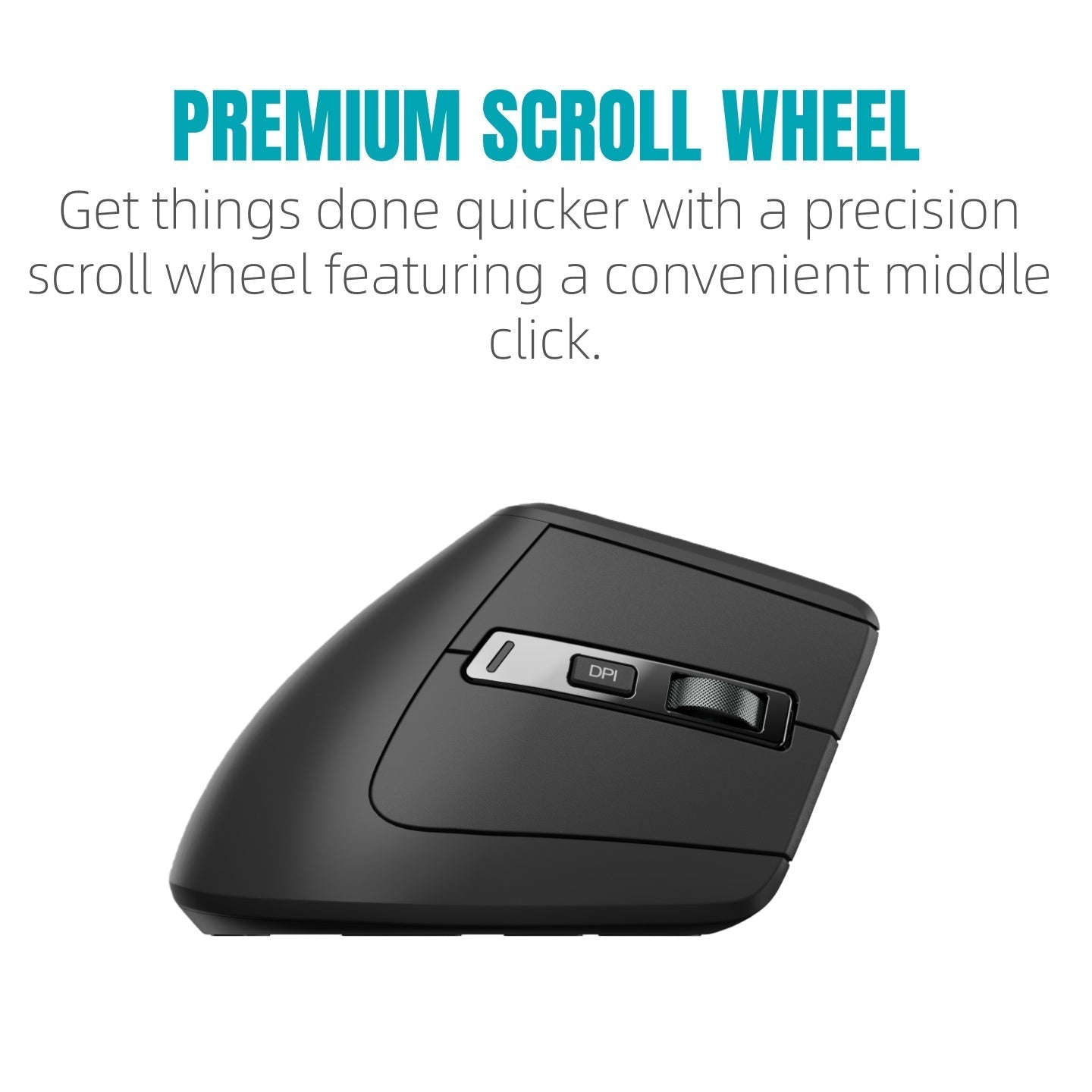 RAPOO EV310M Vertical Ergonomic Wireless Mouse | Bluetooth 3.0/5.0 & 2.4GHz | 2400 DPI | Dual Device | 9 Months Battery