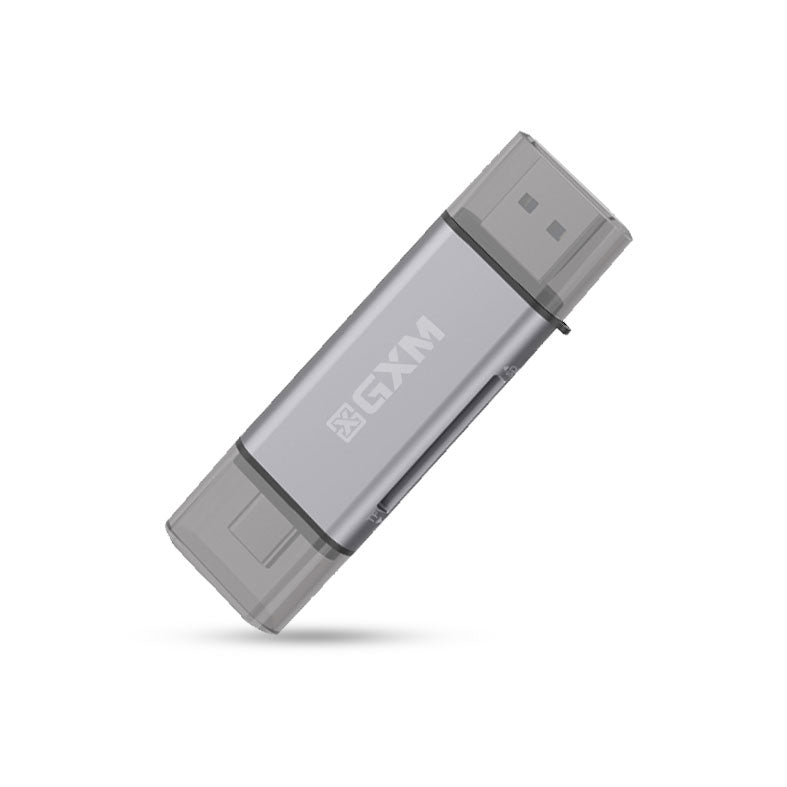 GXM 2 in 1 Card Reader Hub USB Type-c interface for SD Card and TF Card Slots Plug and Play Hub