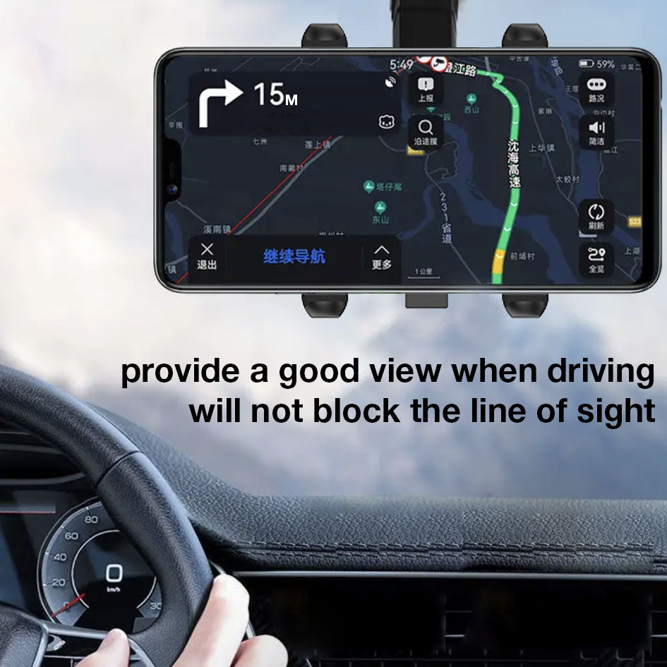 GXM K4 Car Phone Holder Universal Clip Cellphone Holder Up to 7.2inches 360° Ball Joint For Kitchen Study Car Watching