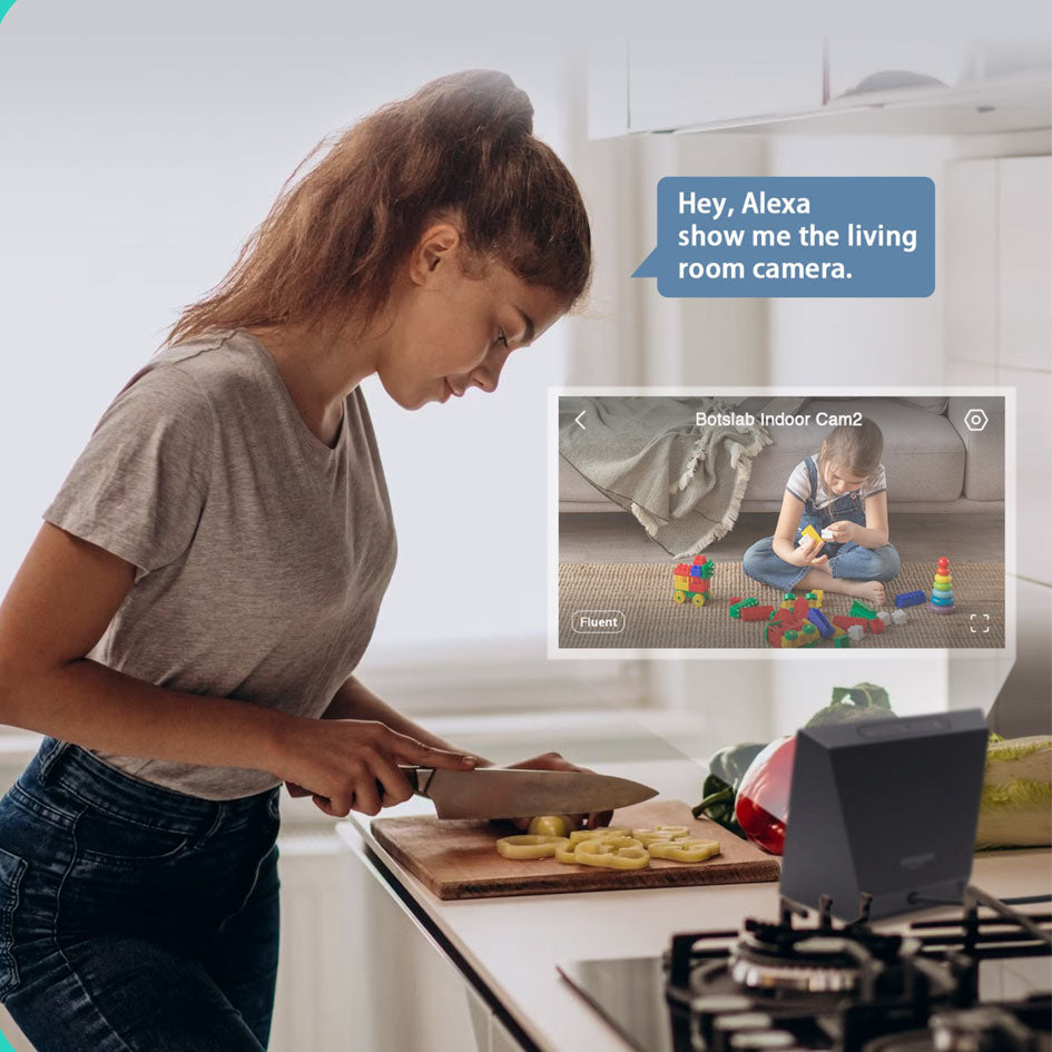 Botslab C211 Pan Tilt Wifi 360 IP Camera CCTV Home Security Camera 2K 355° Two-way Audio Baby Monitor Motion Detection Night Vision Apps Control