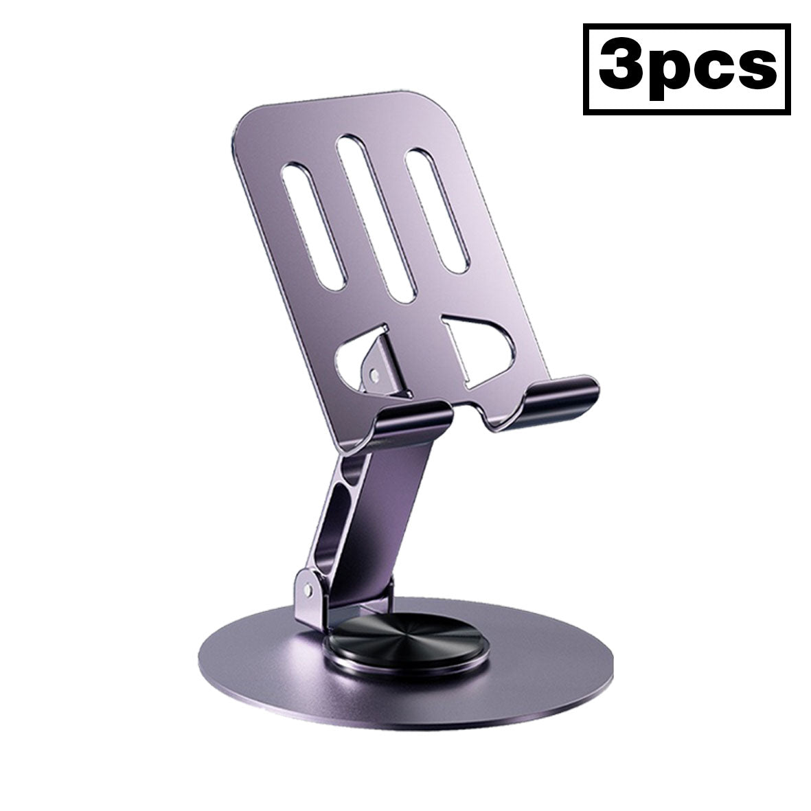 GXM Foldable Phone Metal Stand K5 Support Up to 10 inches 360º Rotation Uninterrupted Viewing Slip-proof Base
