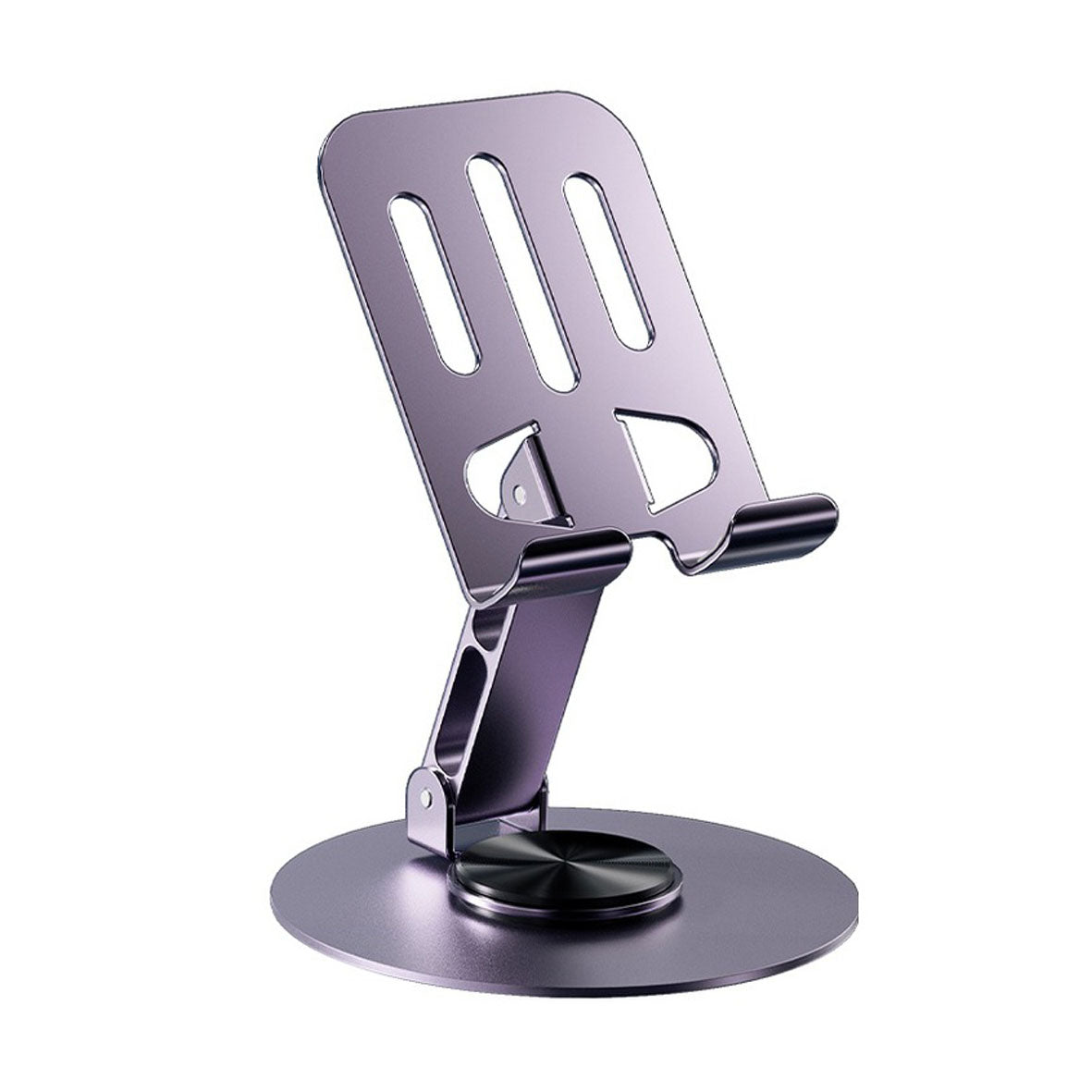 GXM Foldable Phone Metal Stand K5 Support Up to 10 inches 360º Rotation Uninterrupted Viewing Slip-proof Base