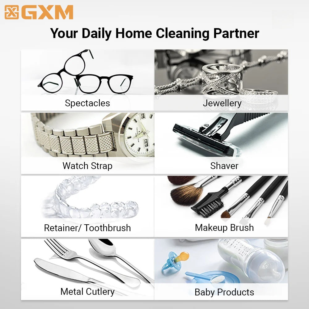 EraClean Pro Wireless Ultrasonic Cleaner | 45kHz High-Frequency 360° Deep Cleaning | Type-C Fast Charging