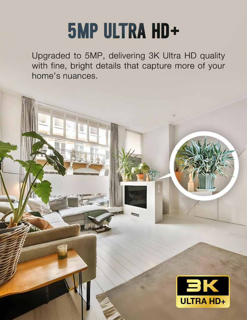 GXM P6 5MP 3K Smart Camera CCTV Baby Monitor Night Vision 360 Rotation DualBand IP Security Camea Dual-Band WiFi 2.4G/5G | 360° Auto Tracking | Night Vision | AI Detection | 2-Way Audio | Supports PC Web Viewing | Up to 256GB SD | SG 1-Year Warranty