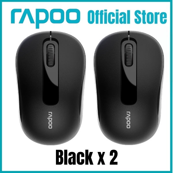 RAPOO M10 Plus 2.4GHz Wireless Optical Mouse | 1200 DPI | Ergonomic Ambidextrous Design | 12-Month Battery Life