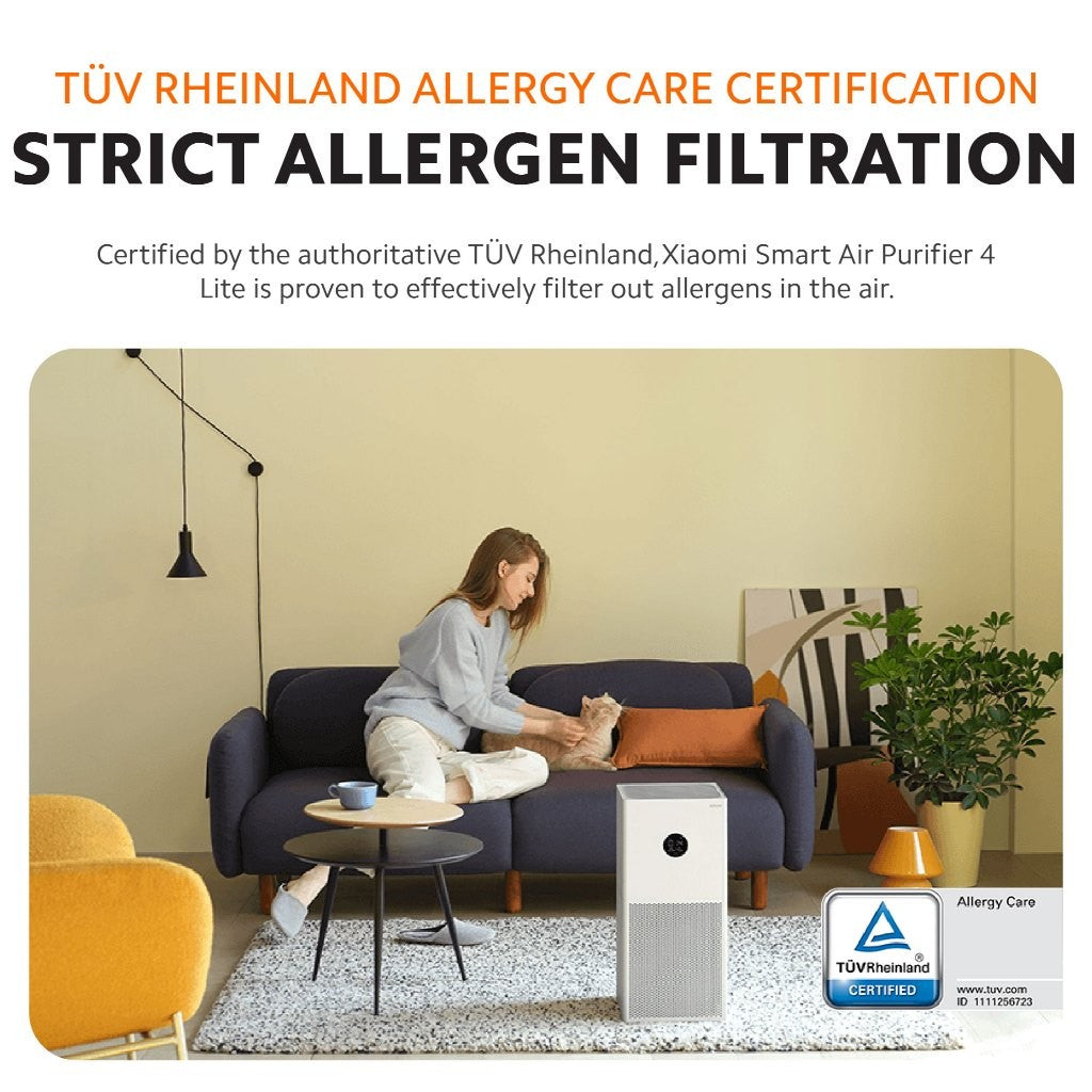 Xiaomi Smart Air Purifier 4 Lite | Dust & Pollen Filtration | Smart Control | OLED Display