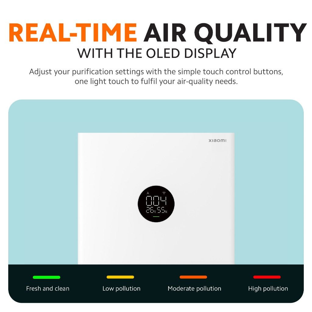 Xiaomi Smart Air Purifier 4 Lite | Dust & Pollen Filtration | Smart Control | OLED Display