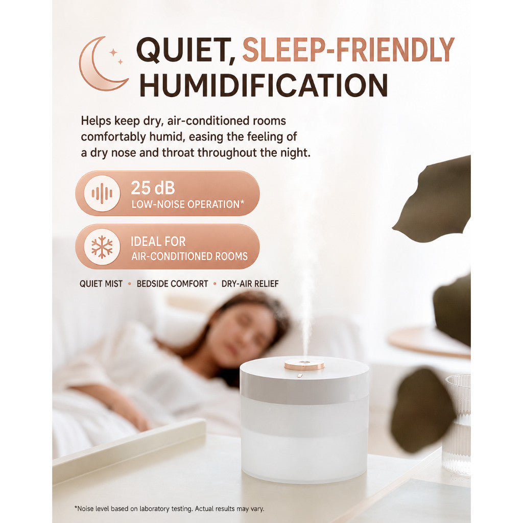 GXM HM-02 Cordless Humidifier 780ml | Rechargeable Cool Mist Humidifier with Ambient Light