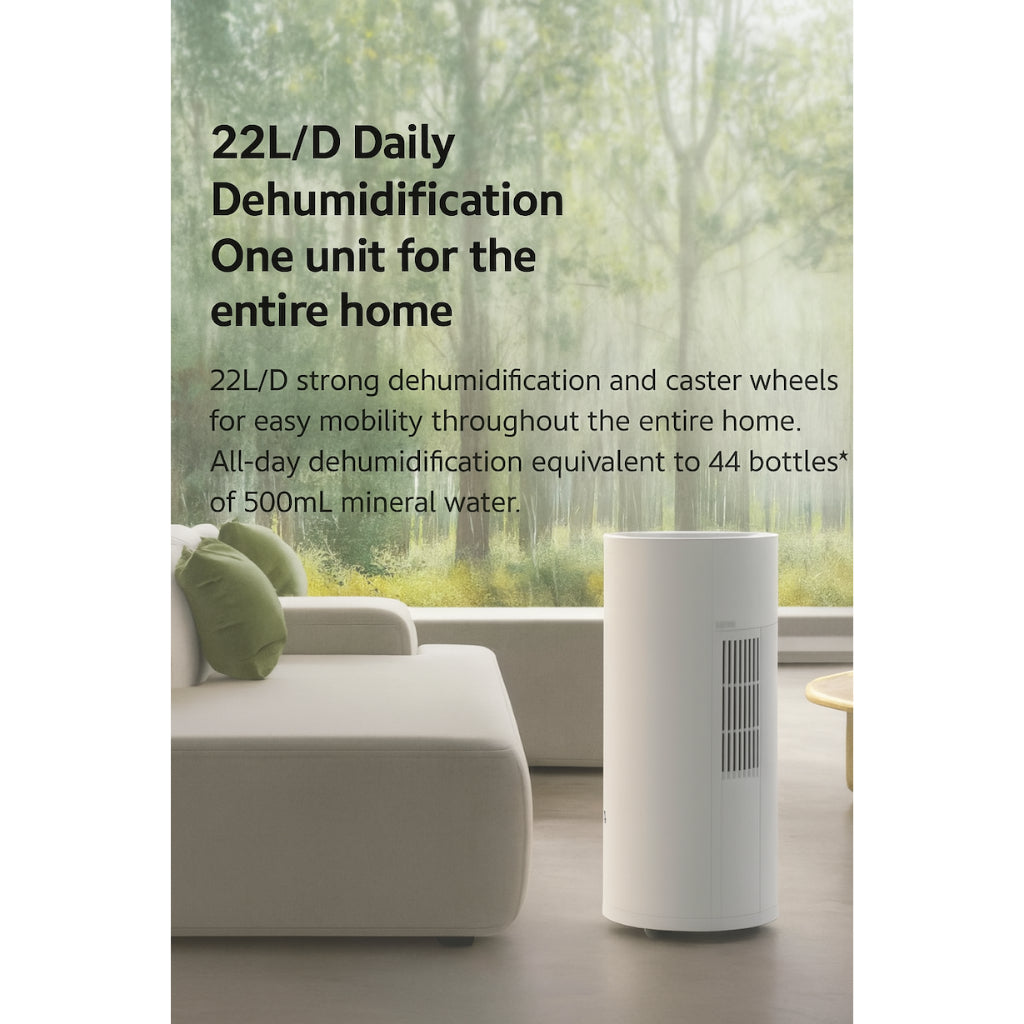 XIAOMi Smart Dehumidifier 22L | APP Control | 4.5L Tank | ≤41dB Quiet | Auto Stop | 3 Modes | Clothes Drying |