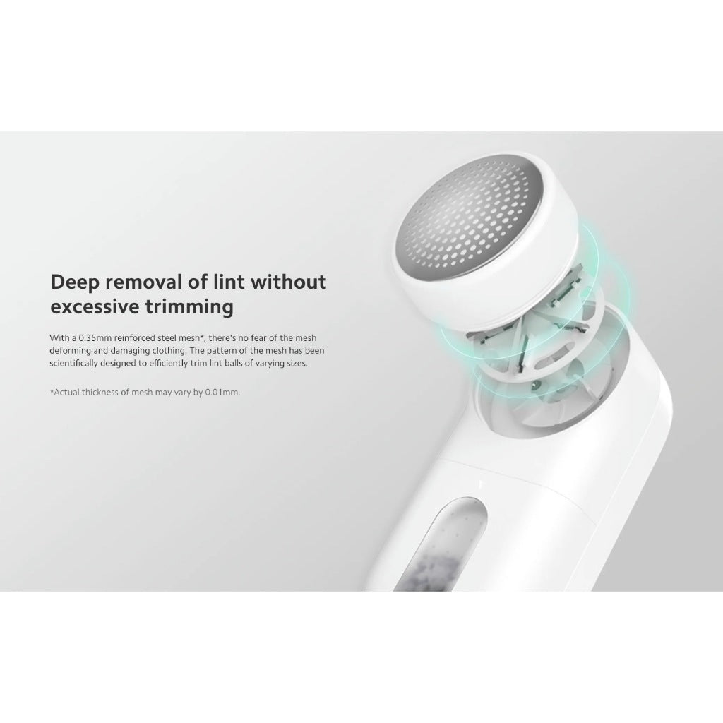 Xiaomi Mijia Lint Remover USB-C Rechargeable Fabric Shaver | 5-Blade Strong Suction | For Clothes & Sofa