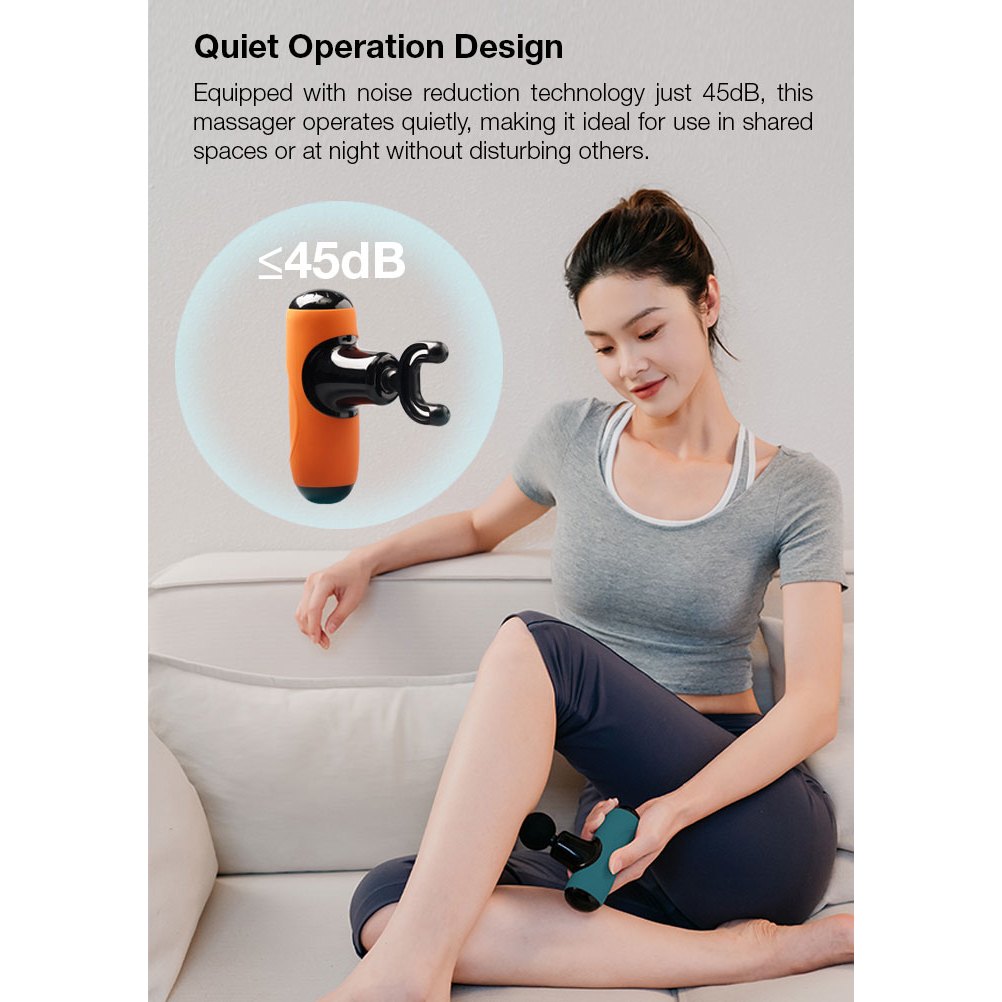 GXM portable Mini Massager Gun 5 Head 270g Lightweight and Powerful Relax Anytime Work Massage Travelling Comfortable