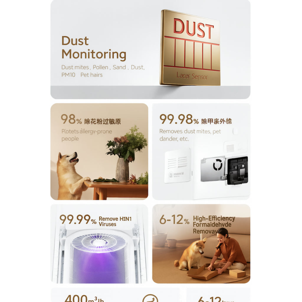 Xiaomi Air Purifier 5 Deodorizing Air Freshener Purifiers Home Bedroom Living Room Mi home APP Remote Control
