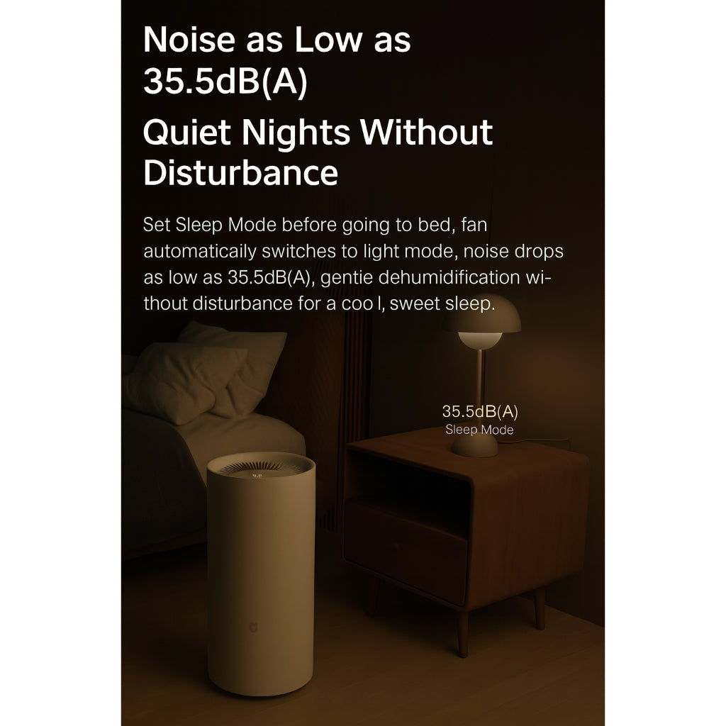 XIAOMi Smart Dehumidifier 22L | APP Control | 4.5L Tank | ≤41dB Quiet | Auto Stop | 3 Modes | Clothes Drying |