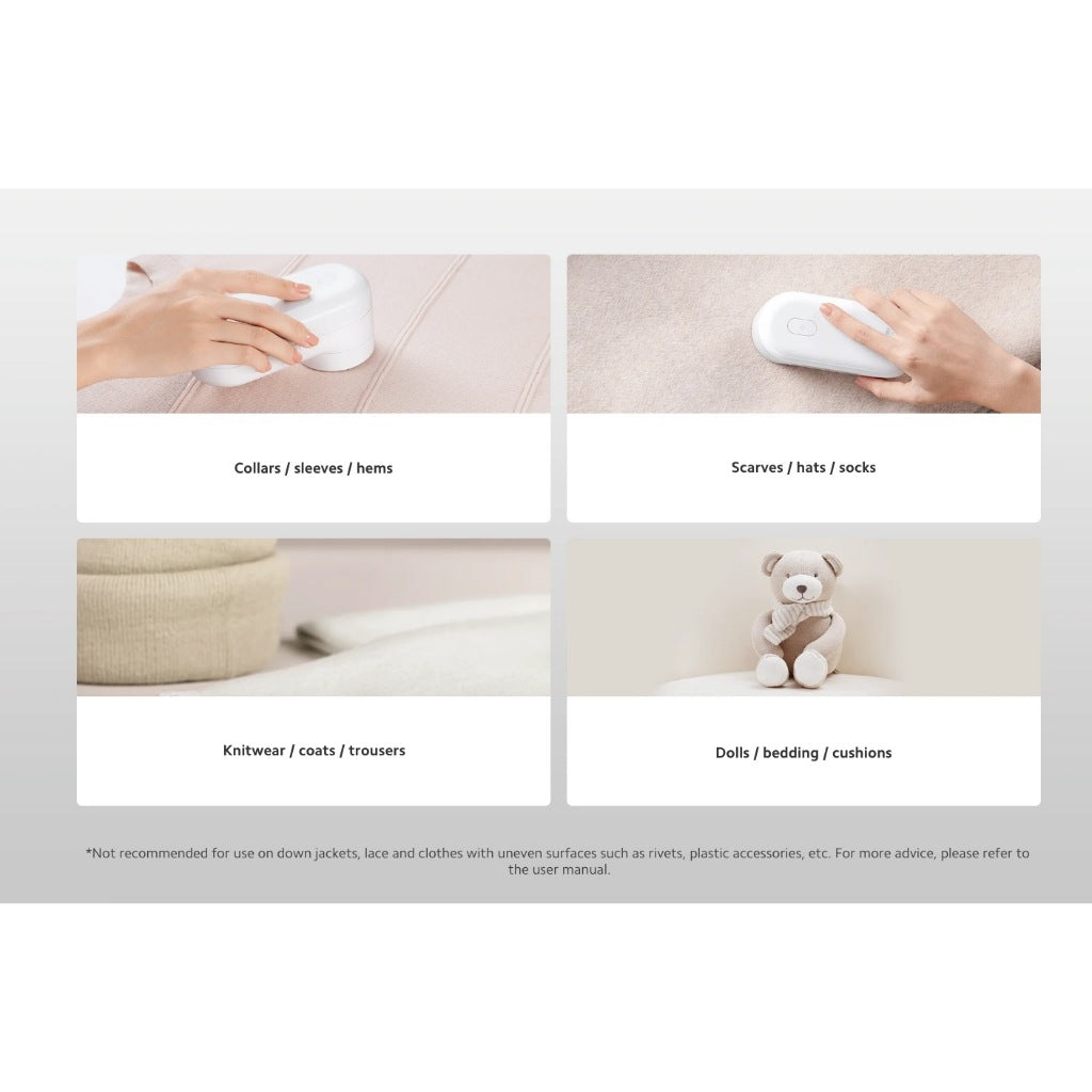 Xiaomi Mijia Lint Remover USB-C Rechargeable Fabric Shaver | 5-Blade Strong Suction | For Clothes & Sofa