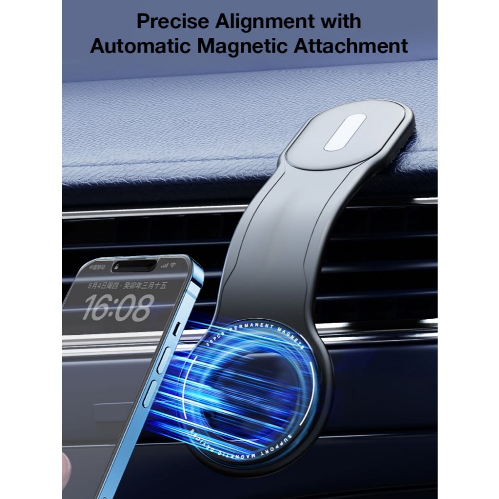 GXM CZ-19 Magnetic Car Holder Flexible Velcro Tape Adjustable Angles Strong Magnet Bendable with Free Ring