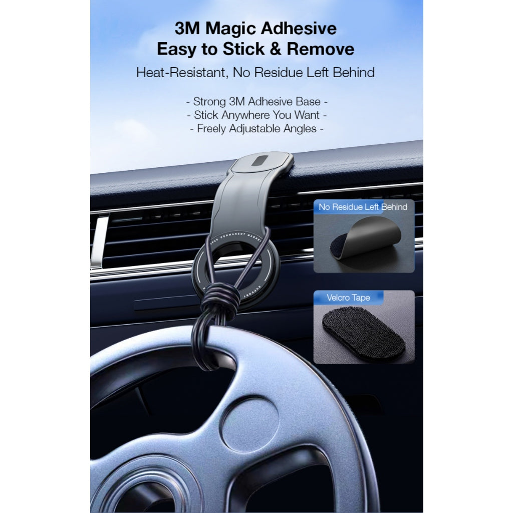 GXM CZ-19 Magnetic Car Holder Flexible Velcro Tape Adjustable Angles Strong Magnet Bendable with Free Ring