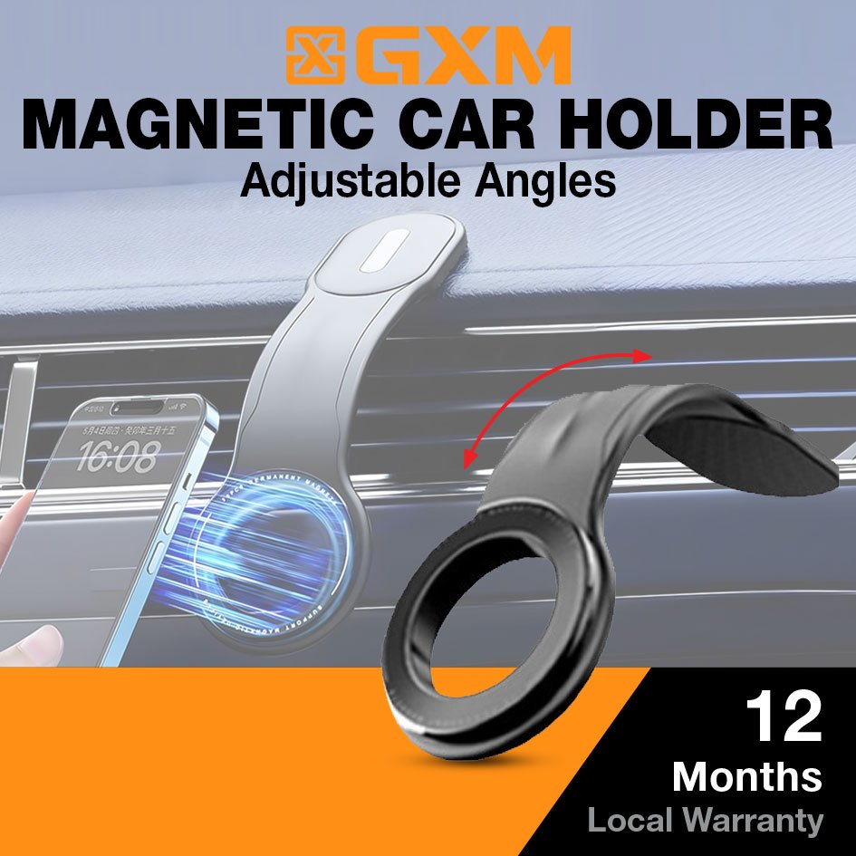 GXM CZ-19 Magnetic Car Holder Flexible Velcro Tape Adjustable Angles Strong Magnet Bendable with Free Ring