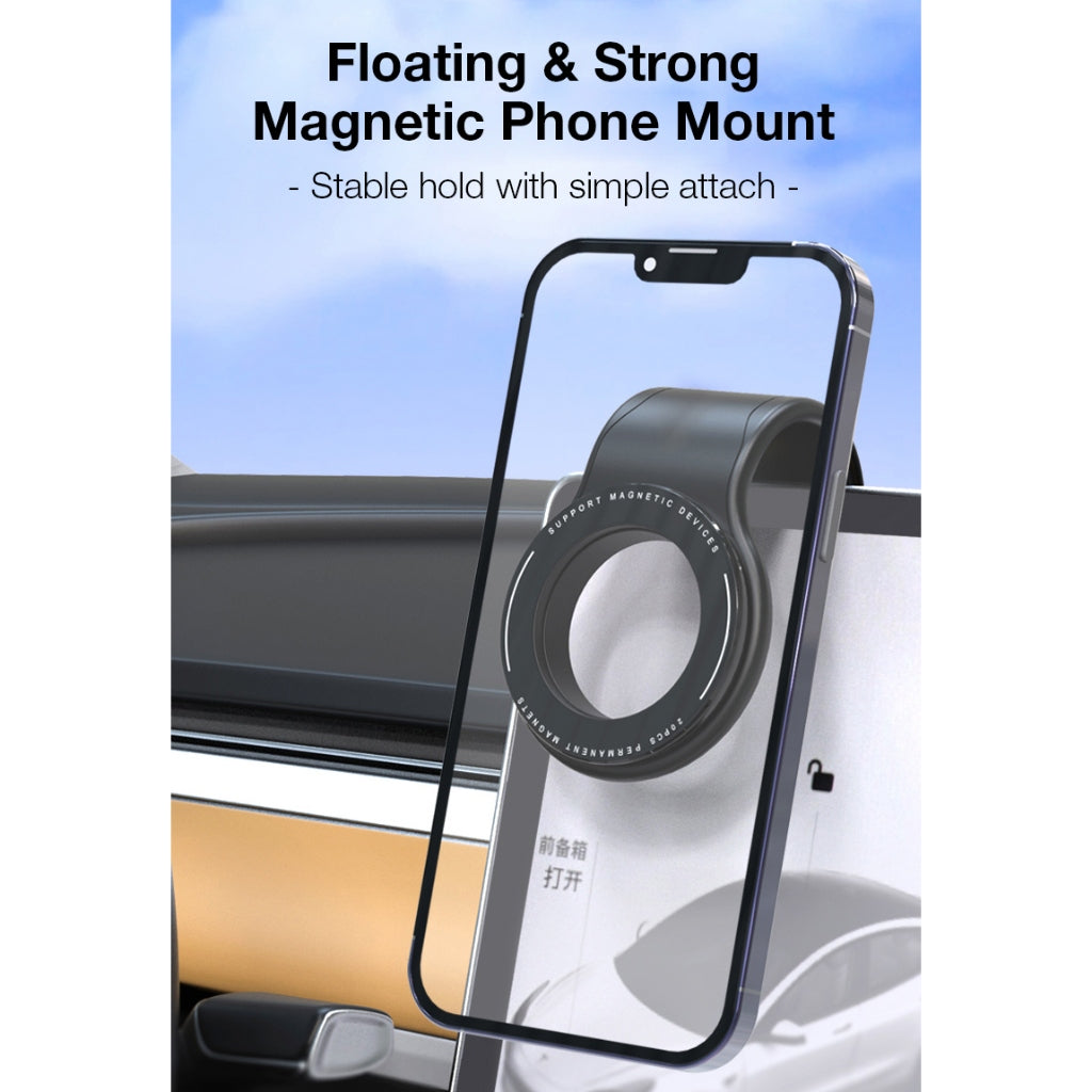 GXM CZ-19 Magnetic Car Holder Flexible Velcro Tape Adjustable Angles Strong Magnet Bendable with Free Ring