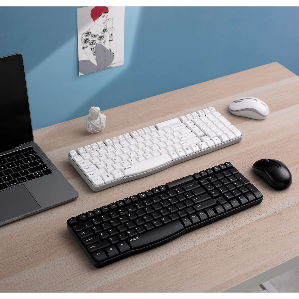 RAPOO X1800S Wireless Keyboard & Mouse Combo | E1050 + M10 Plus | 2.4G | 104 Keys | 1200DPI | 2-Year SG Warranty