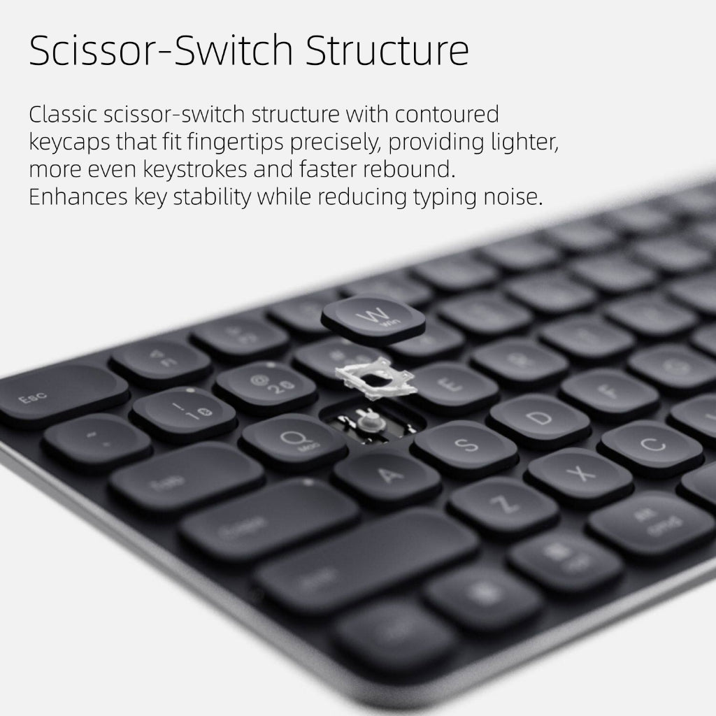 RAPOO 9360M Wireless Keyboard Mouse Combo | 99 Keys Ultra-Slim | Multi-Device BT M300 Silent Mouse