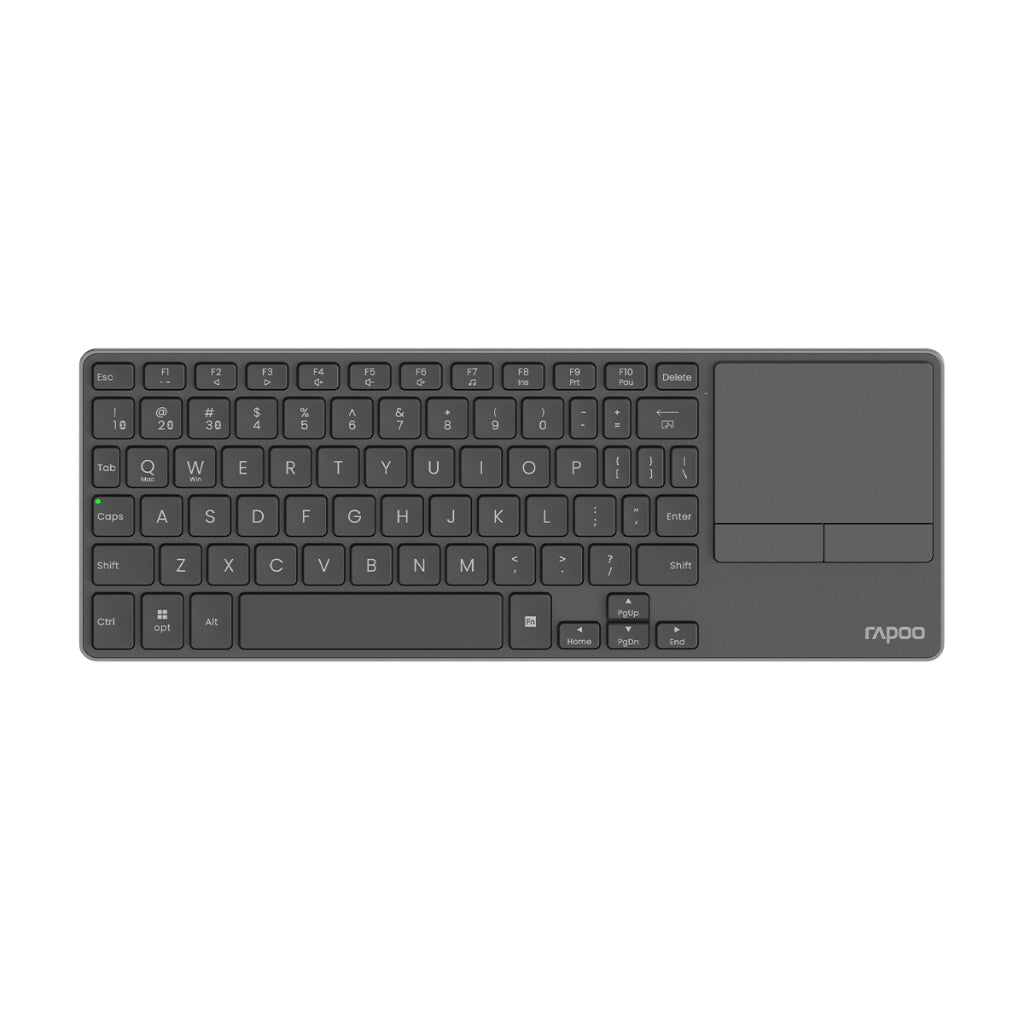 Rapoo E900T Wireless Keyboard with Touchpad | Bluetooth 5.0 / 4.0 & 2.4GHz | Multi-Device | Windows & macOS