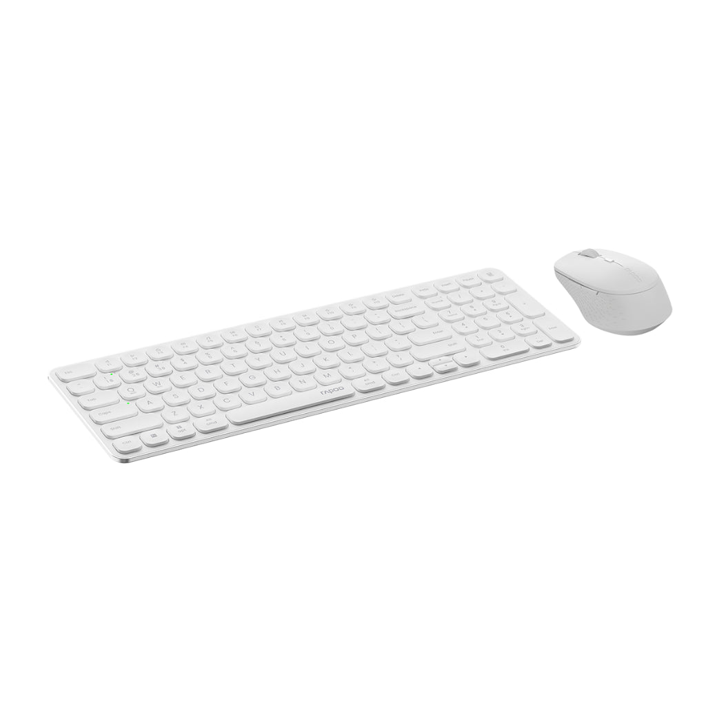 RAPOO 9360M Wireless Keyboard Mouse Combo | 99 Keys Ultra-Slim | Multi-Device BT M300 Silent Mouse