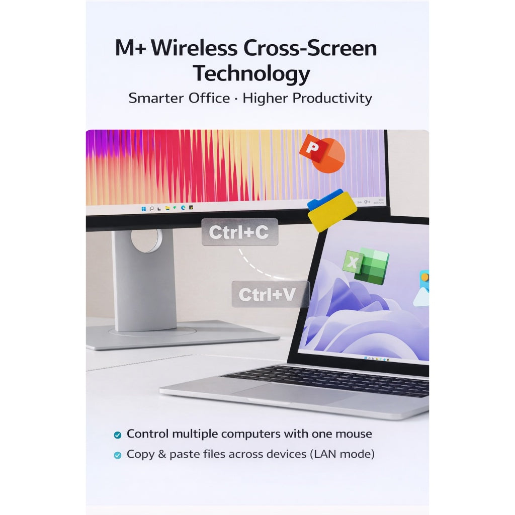 Rapoo MT760 PRO NearLink Wireless Mouse | 2000Hz Multi-Device Ergonomic Mouse