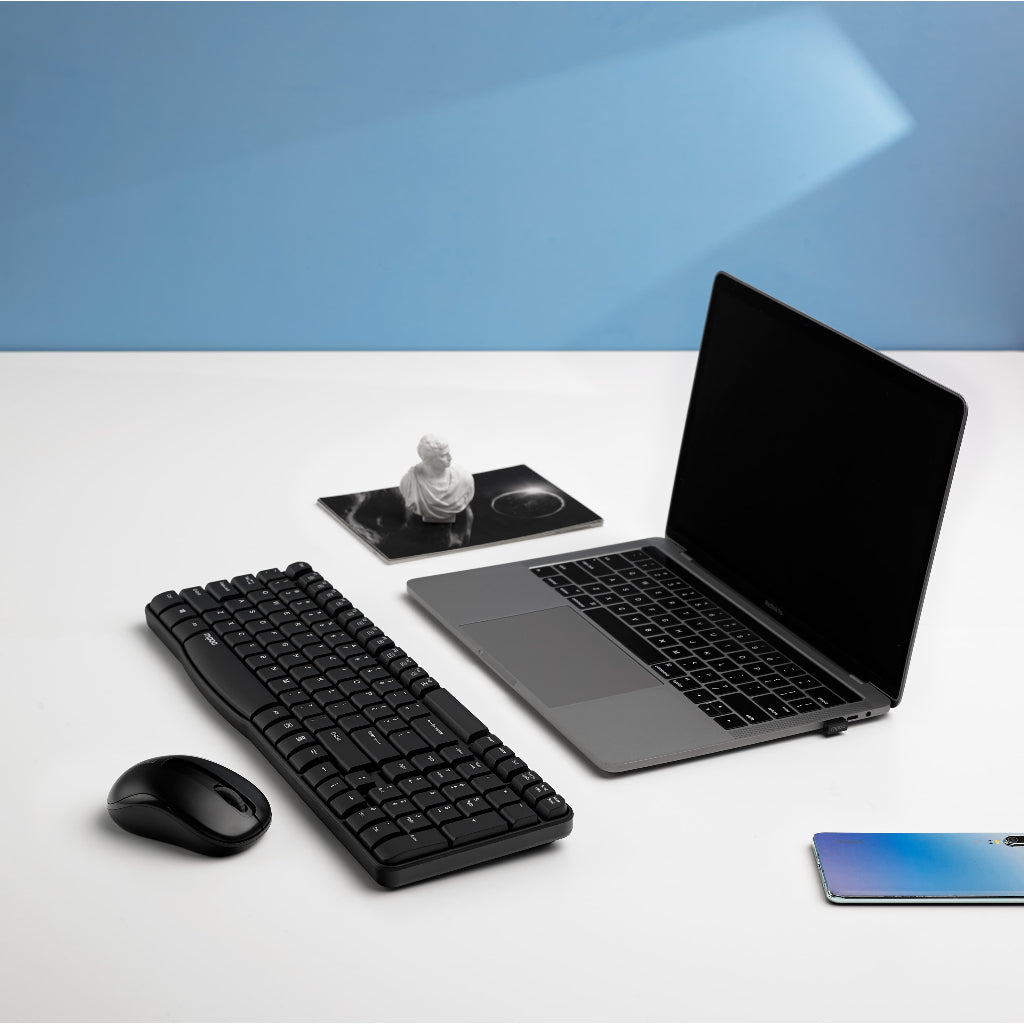 RAPOO X1800S Wireless Keyboard & Mouse Combo | E1050 + M10 Plus | 2.4G | 104 Keys | 1200DPI | 2-Year SG Warranty