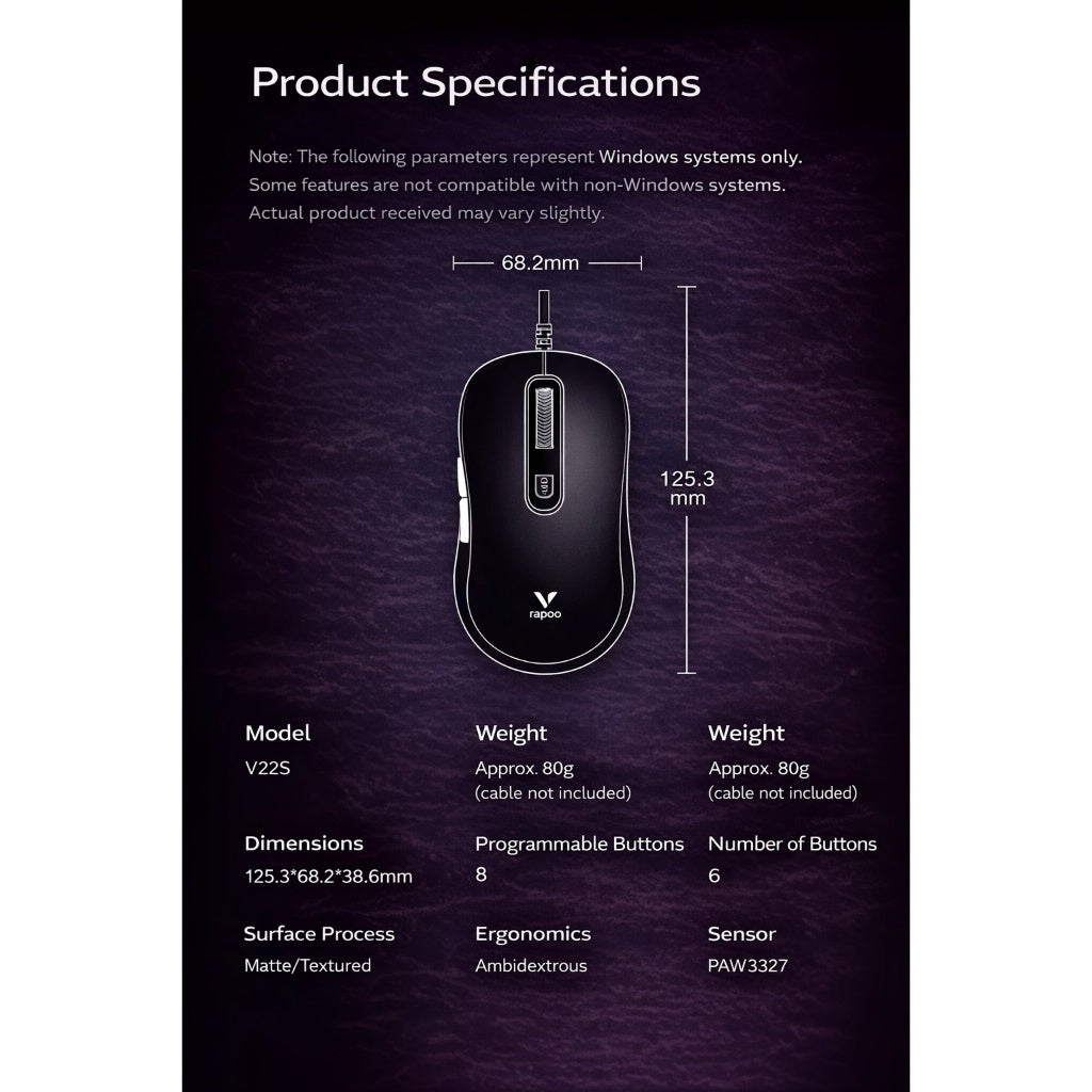 RAPOO V150S Wired Gaming Keyboard & Mouse Combo | V500 Pro Mechanical RGB Keyboard + V22S Gaming Mouse Official Warranty