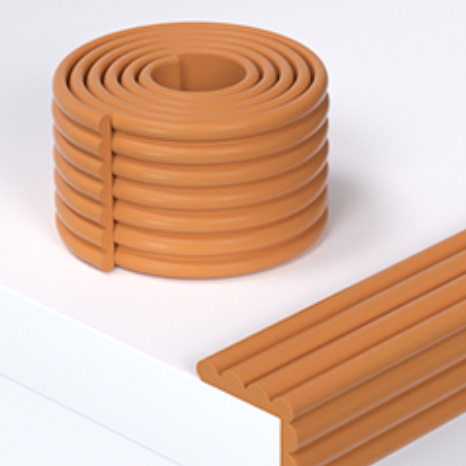 Beideli Baby Edge Protection Stripe High Density Soft Anti Collision Impact Resistance NBR Material Silicone Bumper Safety Stripe