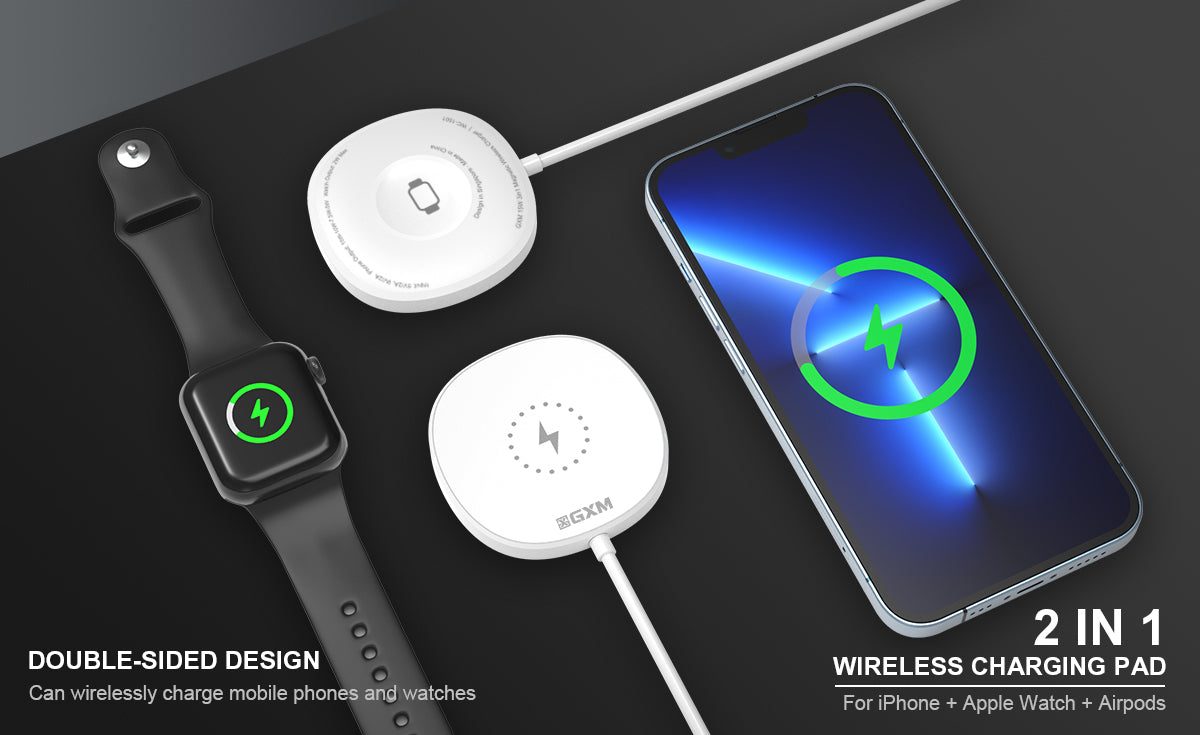 GXM 15W 3 in 1 Wireless Charger Compatible with iPhones Airpods All Series Apple Watch all Series Stronger Magnetic