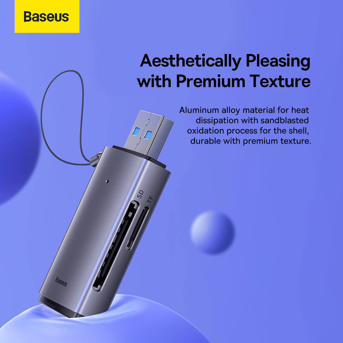 Baseus Lite Series USB-A & Type-C to SD/TF Card Reader SD TF USB 3.0 Card Memory Card 2 in 1 PC Laptop Smart Reader Adapter