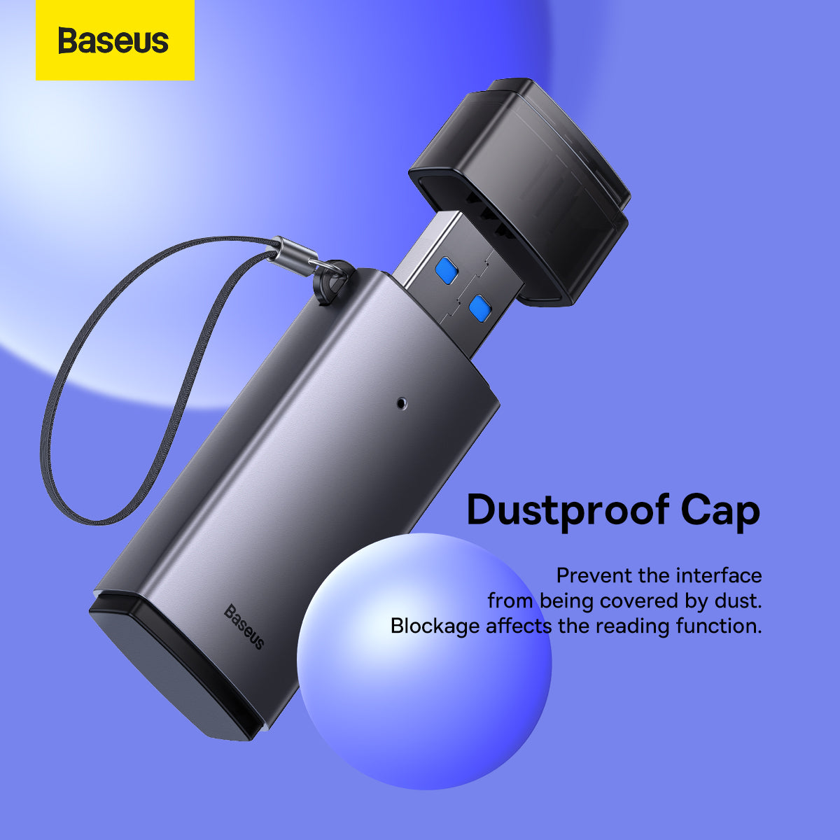 Baseus Lite Series USB-A & Type-C to SD/TF Card Reader SD TF USB 3.0 Card Memory Card 2 in 1 PC Laptop Smart Reader Adapter