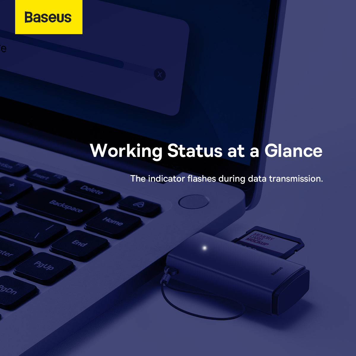 Baseus Lite Series USB-A & Type-C to SD/TF Card Reader SD TF USB 3.0 Card Memory Card 2 in 1 PC Laptop Smart Reader Adapter