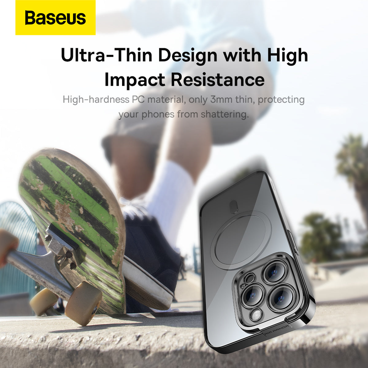 Baseus iP 14 Glitter Series Magnetic Case + FREE Tempered Glass Screen Protector Magsafe Strong Magnet Fingerprint Proof Lens Protection Electroplated Frame For iPhone 14 Pro Max Plus