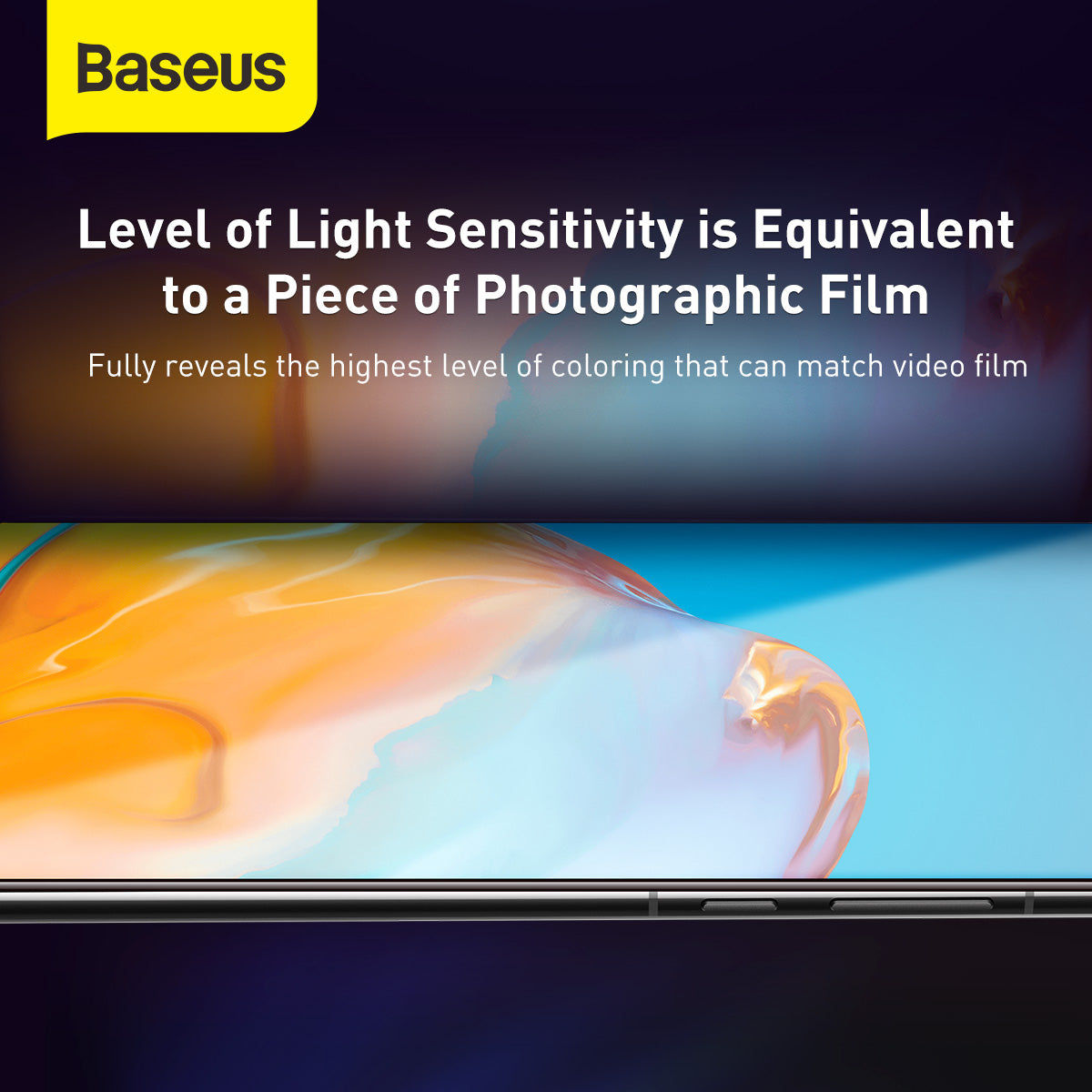 Baseus Huawei P40 PET Soft Film 2Pcs Set 9H Anti Shock Full Screen Coverage 0.15mm HD Clear Tempered Glass Screen Protector