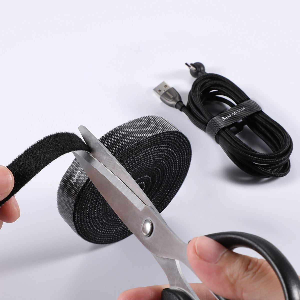 Baseus Rainbow Cable Tape Organizer Circle Velcro Strap Reusable Cable Tie Fastening Tape Wire Organizer 3m