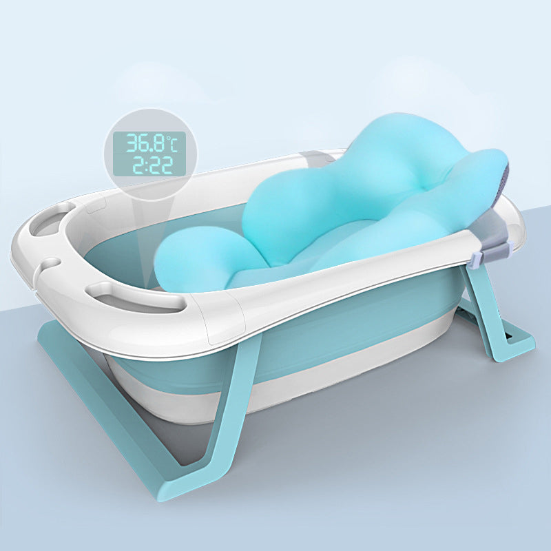 Foldable Baby Bathtub Collapsible Portable Safe and Eco-friendly Non-slip Material for Baby Kids Toddler Infant Bathtub